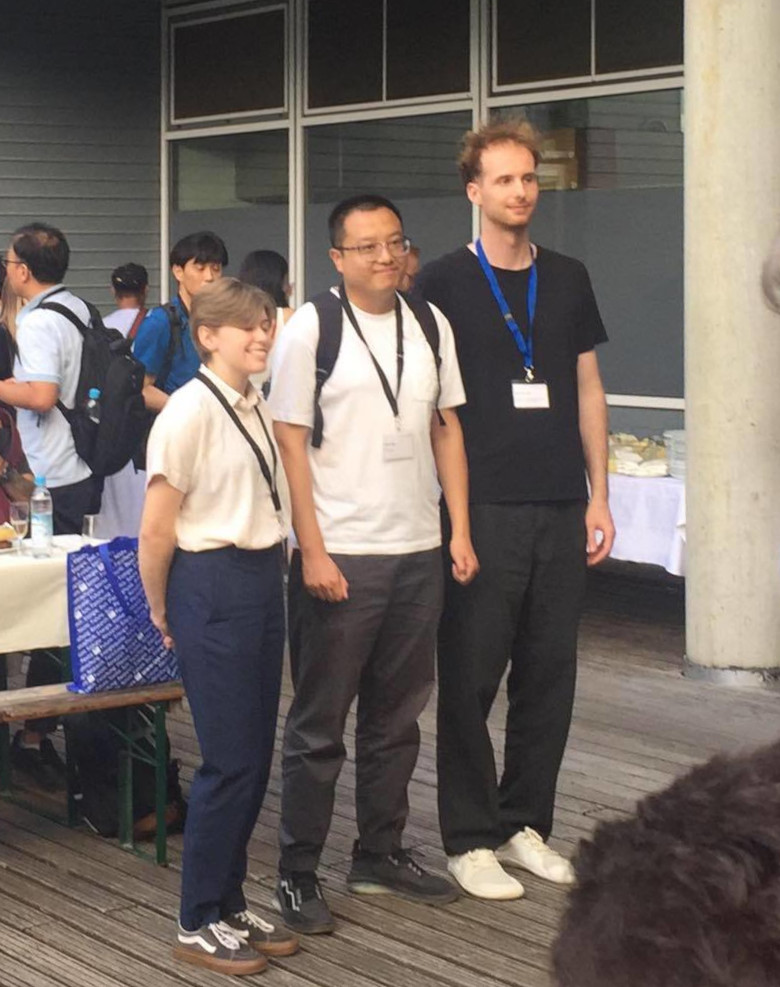 Three poster award winners standing side by side at ISSS / IPELS 2024; Emanuel is on the right Three poster award winners standing side by side at ISSS / IPELS 2024; Emanuel is on the right